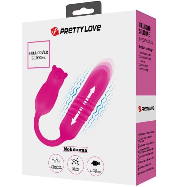 PRETTY LOVE - PINK SILICONE VIBRATING BULLET 8